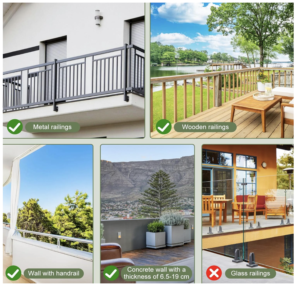 Balcony Railing Mounting Example